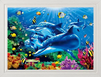Дельфины в рифе